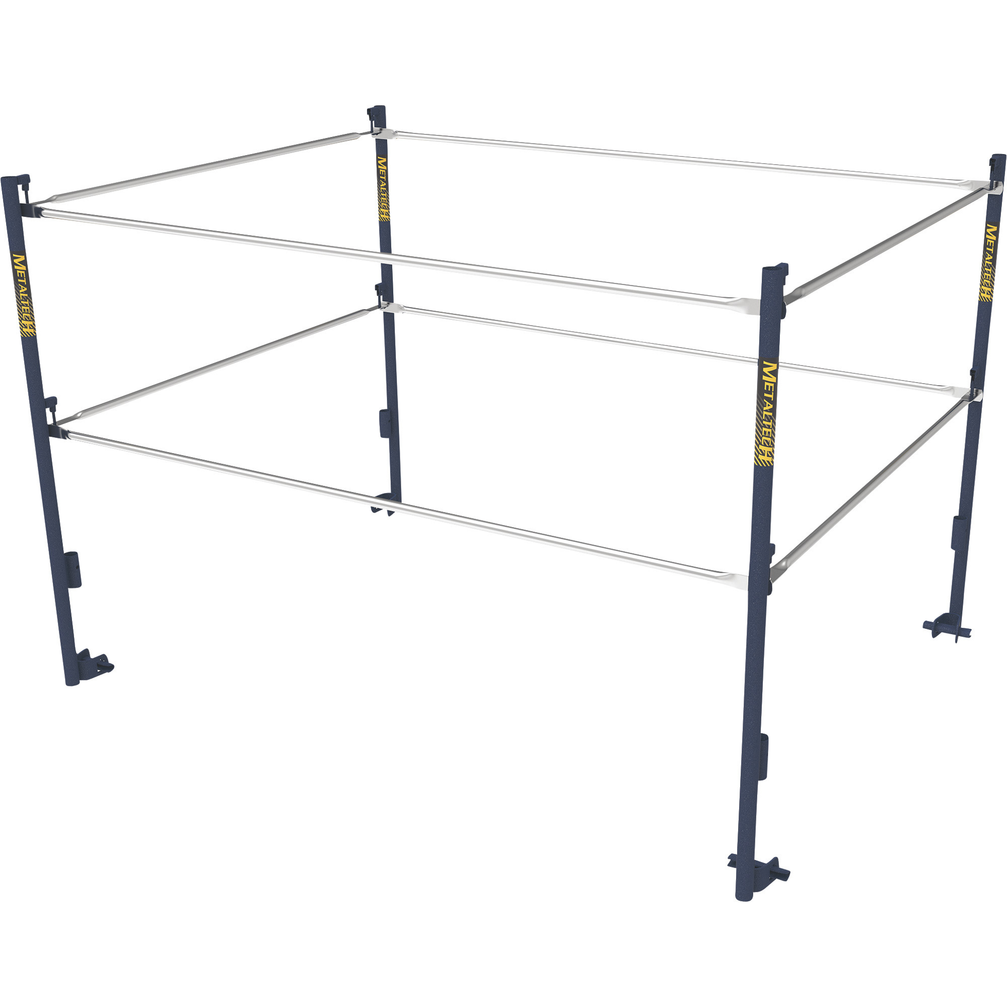 Metaltech 5ft.W x 7ft.D Scaffold Guardrail System, Model# M-MG507K